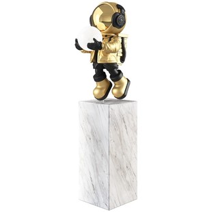 太空人宇航员大摆件客厅落地装饰轻奢大气雕塑大理石底座开业乔迁