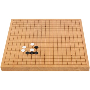 2/3/4/6/8CM厚新榧木实木不贴面刻线围棋中国象棋盘双面两用木质