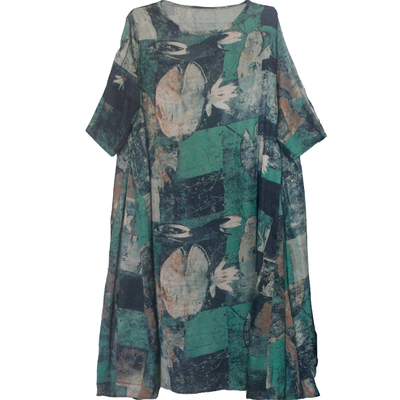 中老年夏季香云纱大摆超美连衣裙