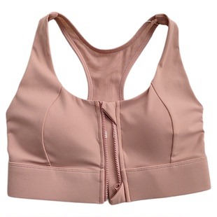 新款运动内衣前拉链女专业防震聚拢健身瑜伽速干一体固定杯垫BAR