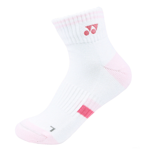 YONEX尤尼克斯羽毛球袜女款毛巾底吸汗透气女运动袜子2450126BCR