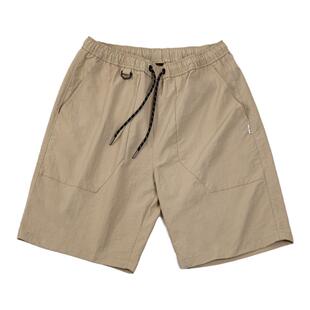 马登工装户外休闲梭织短裤大口袋褶皱宽松直筒抽绳尼龙五分裤男夏