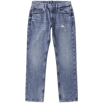 Lee标准中腰直脚中浅蓝男牛仔裤