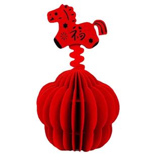 2026马年毛毡立体摆件新年装饰居家氛围春节公司银行店铺前台桌面