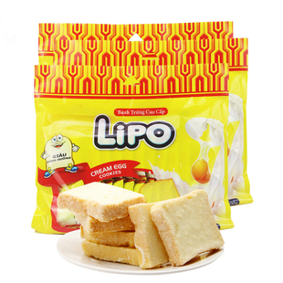 越南进口 lipo面包干300g*3袋利葡奶油鸡蛋面包干饼干零食品