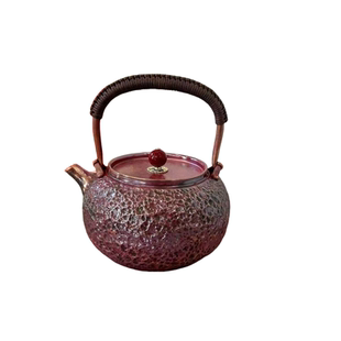 纯紫铜壶煮茶壶提梁壶北村日器型特厚铜壶烧水壶家用户外茶具加厚
