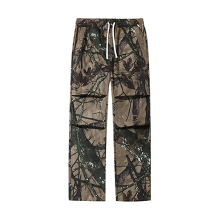 有志者UZIS美式工装迷彩裤男款秋冬宽松休闲直筒加绒加厚伞兵长裤