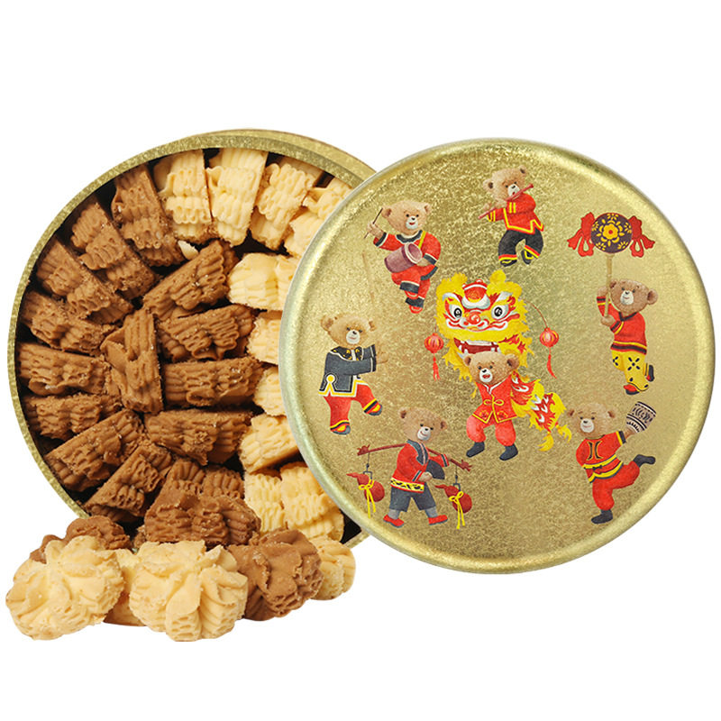 香港珍妮曲奇聪明小熊饼干640g双味小花曲奇礼盒伴手礼品零食特产