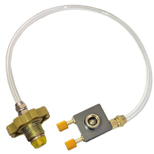 扁气罐泄气充气阀门过桥卡式长气罐扁罐液化气导气管灌气转换接头