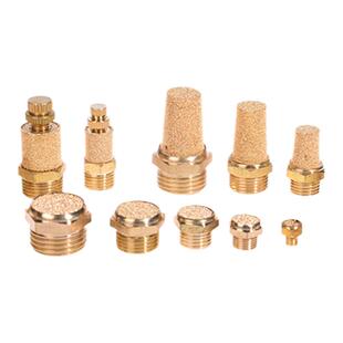 全铜半铜消声器塑料气动电磁阀控制阀快排真空阀消音器1/2/3/4分