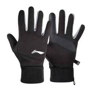 李宁保暖手套冬季男女运动骑行跑步自行车摩托车防风加绒保暖防水