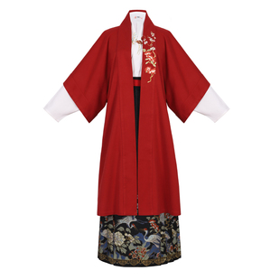 花朝记｜鹤语｜秋冬汉服｜绣花妆花｜宋制长干寺明制马面裙飞机袖