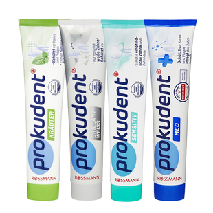 德国prokudent必固登洁牙膏青少年含氟亮白修复防蛀清新口气抗敏