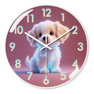 天极星十二生肖挂钟可爱卡通高清创意钟表儿童房时钟静音石英钟