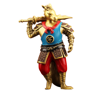 《天兵天将》铜十二生肖摆件鼠牛虎兔龙蛇马羊猴鸡狗猪全套吉祥物