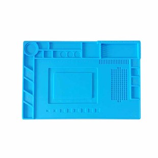 手机维修台垫焊锡防烫垫子耐高温硅胶隔热垫带磁性 带螺丝槽定位