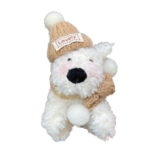 汽车中控屏幕摆件西高地车可爱狗狗内饰女生车用品特斯拉毛绒玩偶