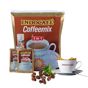 印尼进口咖啡经典INDOCAFE迎乐原味三合一速溶咖啡提神咖啡粉袋装