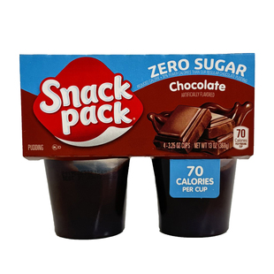 美国进口Snack Pack Real Milk Pudding果冻布丁非固体368g4杯装