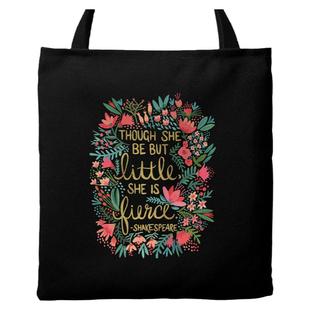 英文花环布包数码印花手提单肩购物袋自习包书包企业礼品袋定制