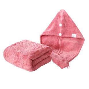 airkaol浅野浴巾干发帽2件套家用纯棉吸水快干不易掉毛日本进口