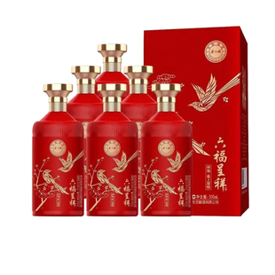 六福呈祥喜上眉梢50.8度配制酒整箱500ml*6瓶送礼盒装宴请送礼