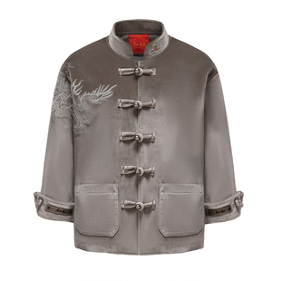 万图岁福童装【白龙王】秋冬新款中国风国潮儿童丝绒唐装亲子装