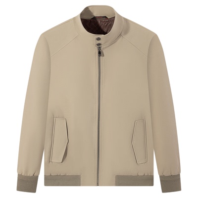 【哈灵顿茄克】柒牌男式夹克休闲百搭通勤外套斜纹肌理立领茄克