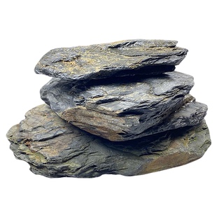 天然片岩石原生态溪流片岩造景水陆缸鱼宠虾龟晒台养鱼缸古法沉木