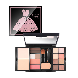 拉雅时代小粉裙眼影盘彩妆初学者便携日常平价修容高光一体眼影