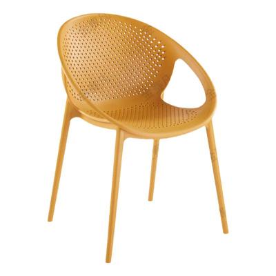 北欧镂空餐桌椅家用塑料靠背椅