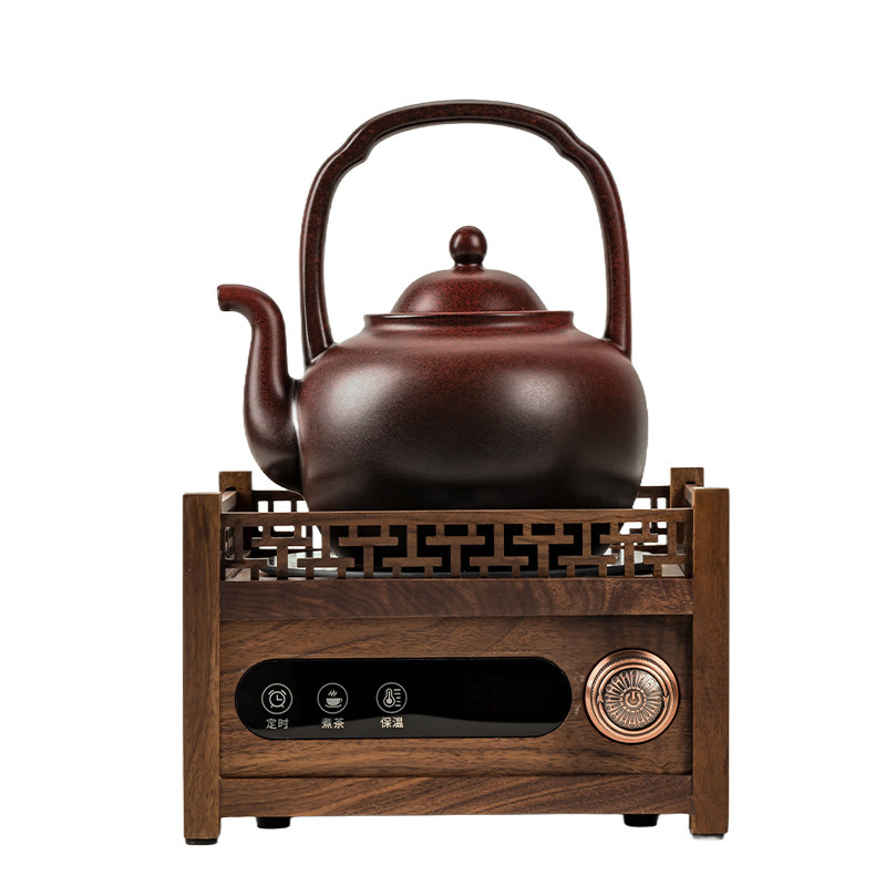 福熙堂亭台双控胡桃实木电陶炉家用2024新款煮茶茶炉整套组大功率