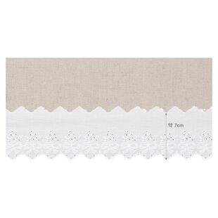 韩国进口棉质刺绣蕾丝花边装饰辅料高贵娃衣配饰DIY手工 7cm宽 白