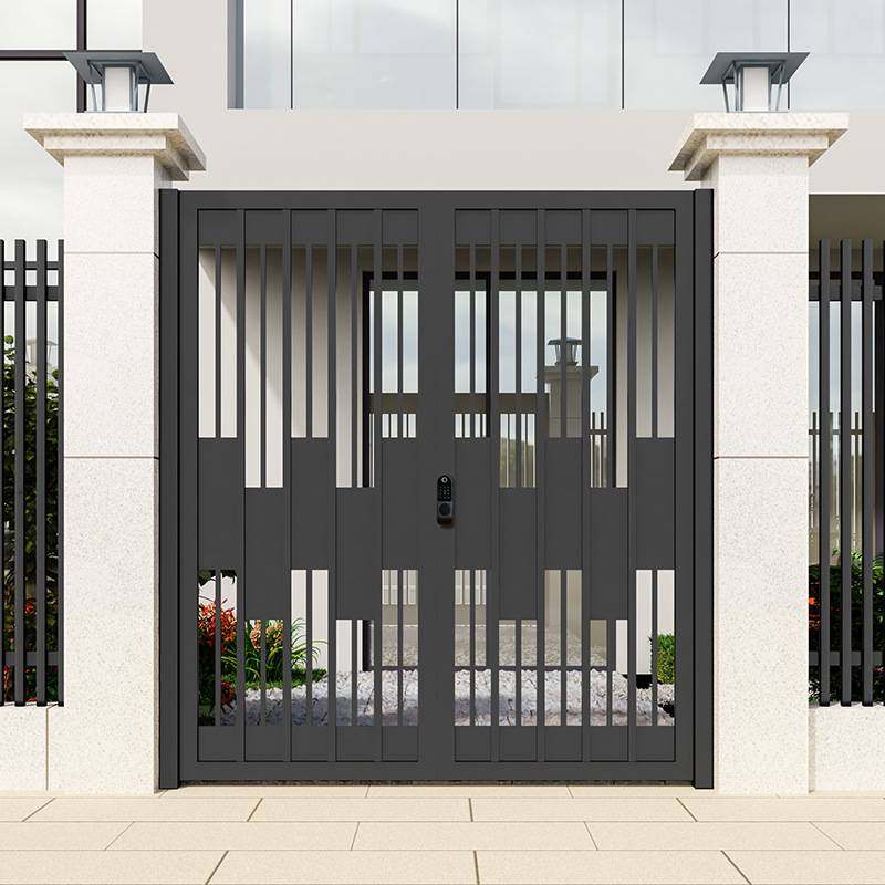 大门进户门铁艺入户小区花园不锈钢门单双开门自建房防盗防盗门