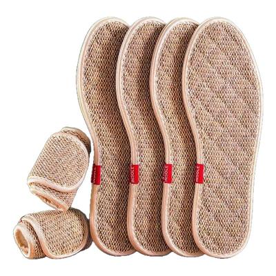 艾草棉麻鞋垫男女通用夏防臭透气