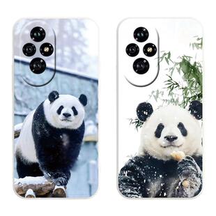 大熊猫萌兰手机壳适用荣耀200pro熊猫荣耀100保护套荣耀300防摔90荣耀70全包60SE国宝50可爱80西直门三太子