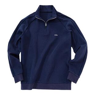 MrBu布先生半高拉链立领防风保暖秋冬简约印花加厚长袖t恤BT12163