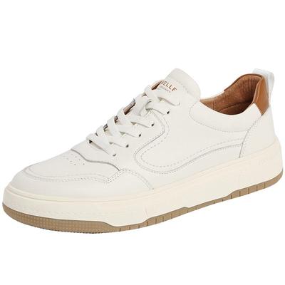 百丽男鞋休闲小白鞋男士全皮面缓震厚底增高板鞋子A0658AM2