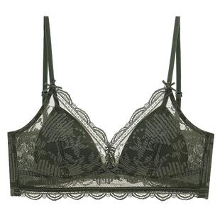 依曼丽蕾丝内衣女大露背U型美背文胸隐形超薄法式性感胸罩
