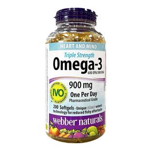 加拿大直邮Webber Naturals深海鱼油胶囊Omega-3高浓度3倍浓缩