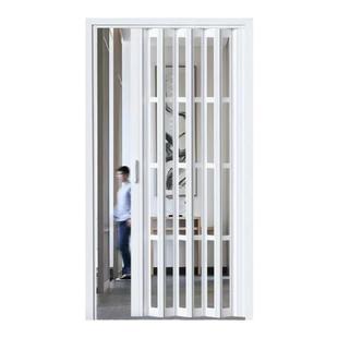 免打孔pvc折叠门隔断 临时开通燃气无地轨简易开放厨房隐形推拉门