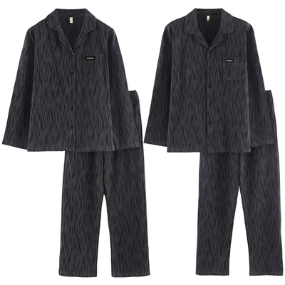 雅鹿情侣睡衣春秋冬季纯棉长袖