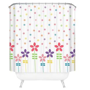 动动手卫生间浴帘防水布套装浴室免打孔窗帘防霉帘子门帘挂帘洗澡