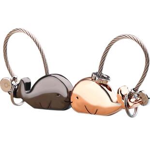 情侣款钥匙扣金属钥匙链一对精致送礼物女男挂件钥匙圈环激光刻字