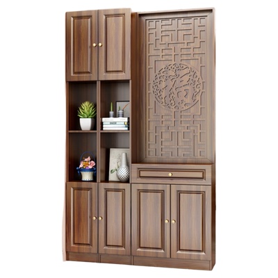 现代中式屏风隔断门厅玄关柜