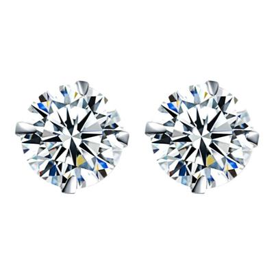 s925银白色水钻耳骨耳钉小巧男女高级感2026新款爆款养耳洞耳饰品