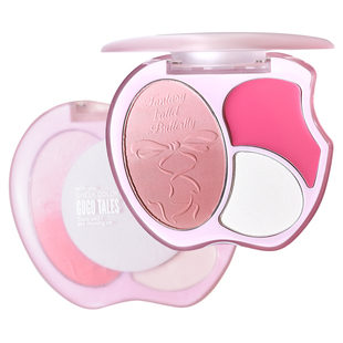 戈戈舞腮红高光修容一体盘胭脂腮紫膨胀色低饱和度自然女学生平价