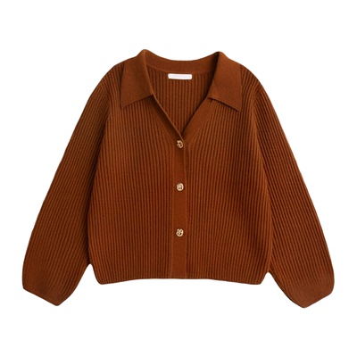 DPLAY针织单排扣V领开衫