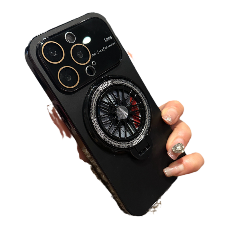 旋转陀螺磁吸支架适用iPhone15promax手机壳苹果14Pro新款黑武士13pro防摔男13高级12大视窗镜头膜全包plus套