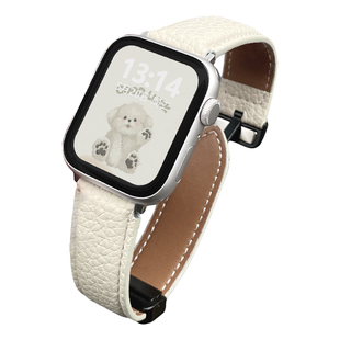 适用华为watchfit4表带皮质fit4pro磁吸扣女表华为watchfit3手表带链荔枝纹fit2女生fitnew腕带小众秋冬新款